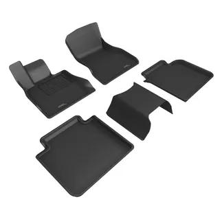 3D MAXpider Kagu Floor Mats For 23-24 BMW i7 (G70) - Black R1 R2